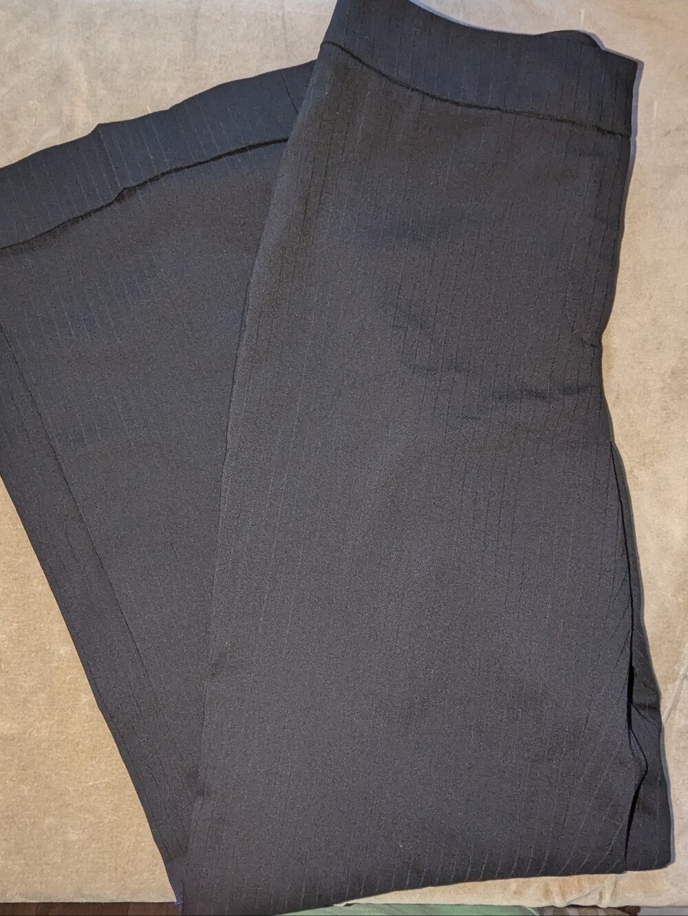Ann Taylor Black Pinstripe Wide Leg Dress Pants | Size 4 | Career Office Trouser